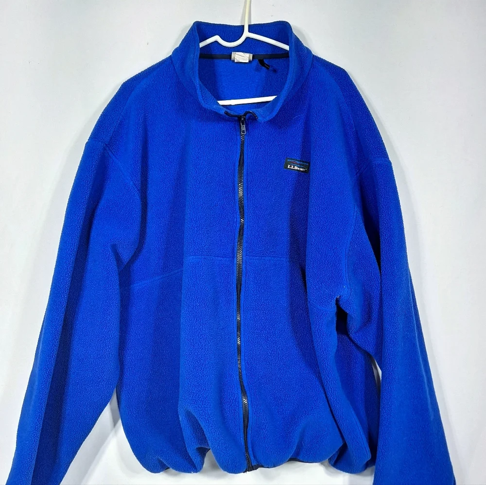 L.L. Bean Blue Fleece Zip- Up Jacket
